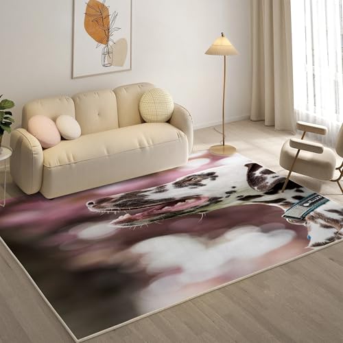 KaiHeBeding Kuscheliger Kurzflor Teppich Wohnzimmer, Dalmatiner Anti-Rutsch Unterseite Teppich, Waschbar Bis 30 Grad, Super Soft,Pflegeleicht und Robust Felloptik, Süß ,140x200cm KaiHeBeding Kuscheliger Kurzflor Teppich Wohnzimmer, Dalmatiner Anti-Rutsch Unterseite Teppich, Waschbar Bis 30 Grad, Super Soft,Pflegeleicht und Robust Felloptik, Süß ,140x200cm von KaiHeBeding