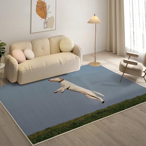 KaiHeBeding Teppich 200x300, Waschbar Anti-Rutsch Extra GroßE Teppiche, Argentinische Dogge Moderner Kurzflor Teppich Wohnzimmer Schlafzimmer mit, Haustiere von KaiHeBeding