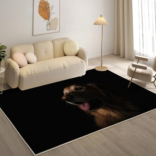KaiHeBeding Teppich 200x300, Waschbar Anti-Rutsch Extra GroßE Teppiche, Golden Retriever Moderner Kurzflor Teppich Wohnzimmer Schlafzimmer mit, Haustiere von KaiHeBeding