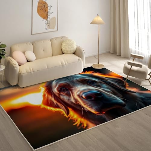 KaiHeBeding Teppich 200x300, Waschbar Anti-Rutsch Extra GroßE Teppiche, Irish Setter Moderner Kurzflor Teppich Wohnzimmer Schlafzimmer mit, Haustiere von KaiHeBeding