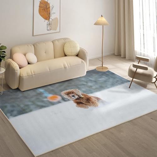 KaiHeBeding Teppich 200x300, Waschbar Anti-Rutsch Extra GroßE Teppiche, Süß Moderner Kurzflor Teppich Wohnzimmer Schlafzimmer mit, Cocker Spaniel von KaiHeBeding
