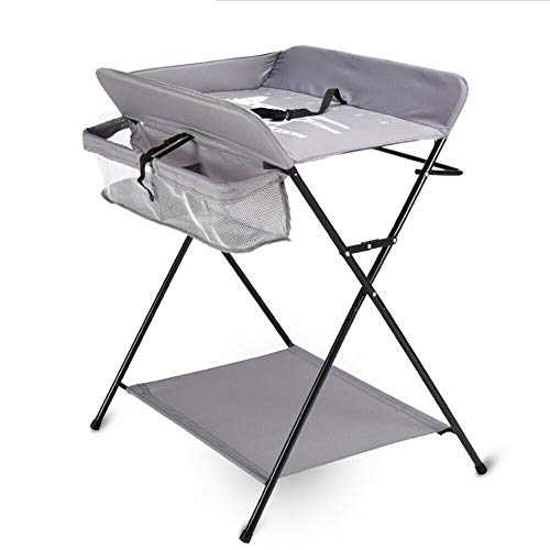 klappbarer Wickeltisch Grau Wickeltisch Wickelauflage Wickelkommode bis 12 Monate Baby Changing Table mit Ablagefächer Geeignet für Babys bis 12 Monate von Kaibrite