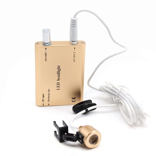Kaichenyt Dental Scheinwerfer, 1W Dental-Stirnlampe Tragbarer mit Filter Clip-on Scheinwerfer Gold von Kaichenyt