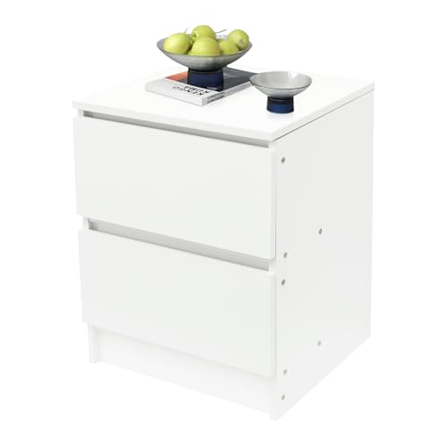 Kaichenyt Nachttisch, Beistelltisch Doppelte Schublade Nachtschrank mit Erhöhter Boden Tragfähigkeit Ca. 30kg für Arbeitszimmern 32x30x41cm Warmweiß Kaichenyt Nachttisch, Beistelltisch Doppelte Schublade Nachtschrank mit Erhöhter Boden Tragfähigkeit Ca. 30kg für Arbeitszimmern 32x30x41cm Warmweiß von Kaichenyt