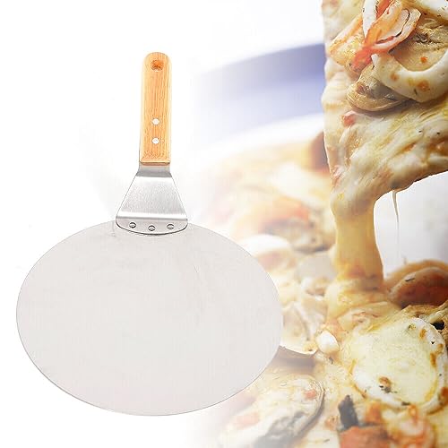 Kaichenyt Pizzaschaufel, Pizzaschieber mit Großer Oberfläche und Holzgriff Pizza Schaufel Metall Edelstahl Brotschieber Pizza Schieber Necessary Zubehör für Pizzabäcker und Brotbackautomater von Kaichenyt