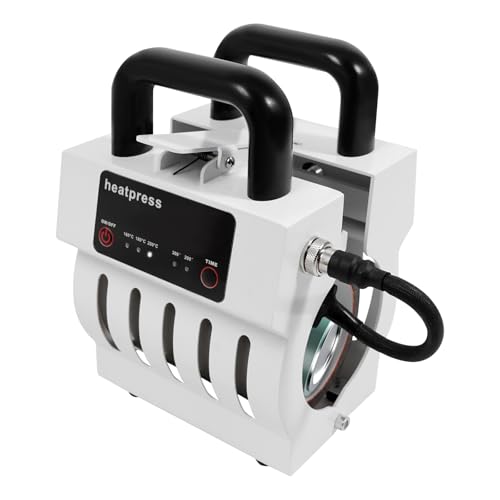 Kaichenyt Tassenpresse, 350W Hitzepresse mit Druckverschluss Sicherheitswächter Zeitbereich 200/300s für 10-11oz Keramiktassen 14,9x14,9x22,1cm Weiß von Kaichenyt