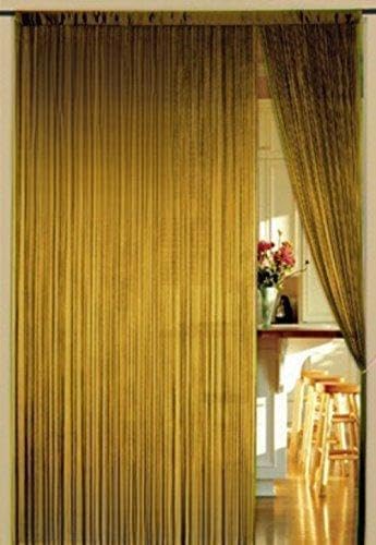 Kaikoon Fadenvorhang 90 cm x 240 cm Gold glänzend (BxH) von Kaikoon