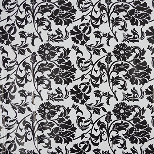 Klebefolie Print Dekore 200x45 Dekofolie Selbstklebefolie Möbelfolie , Klebefolie:Print Ornament schwarz von Kaiman