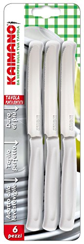 Kaimano Dinamik Tafelmesser Halbe Zahnung, Edelstahl, Elfenbein, 28 x 10 x 2 cm, 6 Einheiten von Fiskars