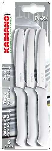 Kaimano kts031106 W italico Gaming Table Knives, White, 6 Pieces von KAIMANO