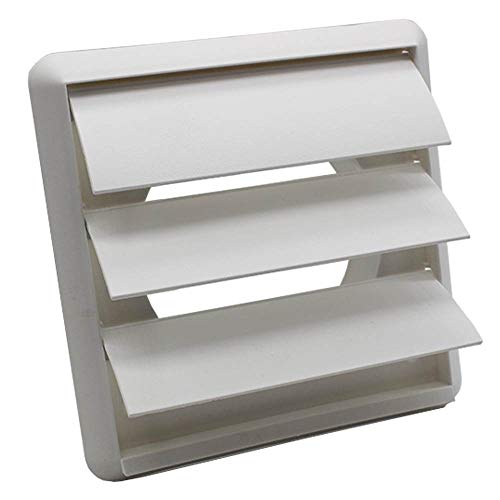 Kair Gravity Grille Air Vent with Non-Return Shutter Flaps - 4 inch / 100mm Round Spigot - White - SYS-100 - DUCVKC243 by Kair von Kair