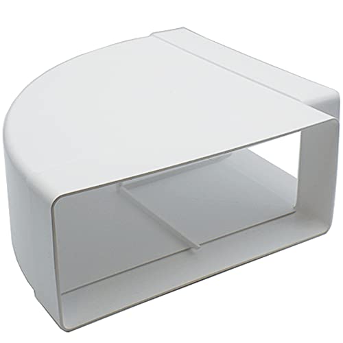 Kair 90 Grad horizontaler Winkelbogen 220 mm x 90 mm – rechteckiger Kunststoff-Luftführungsadapter von Kair