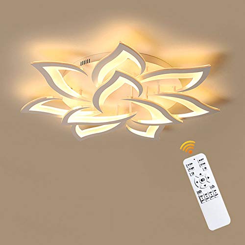 KAIRRY LED Deckenleuchte 60W Moderne Dimmbar Deckenbeleuchtung, 4200LM Wohnzimmerlampe ，Schlafzimmer Deckenlampe Acryl-Schirm Weiß Kronleuchter Lampe von KAIRRY