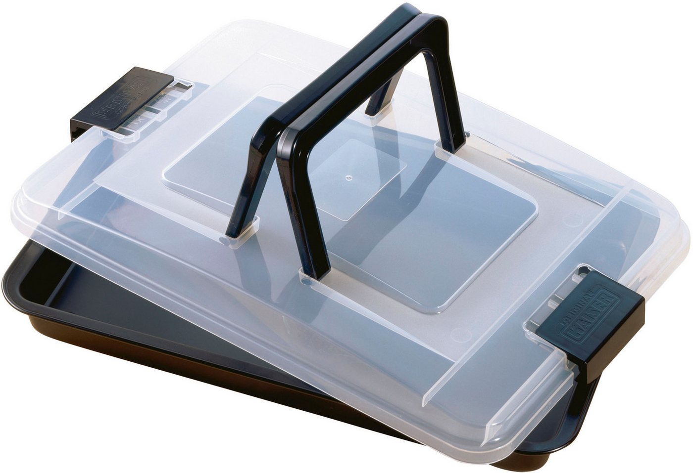 Kaiser Backformen Backform Inspiration, (2-tlg), Backblech mit Transporthaube und klappbarem Griff, antihaftbeschichtet von Kaiser Backformen