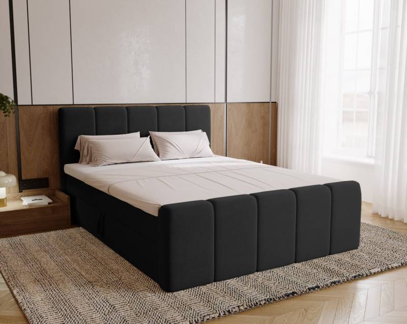 Kaiser Möbel Boxspringbett Berg mit Matratze und Bettkasten, Stoff Komodo, mehrere Größen, zwei Bettkasten, Topper, Matratze von Kaiser Möbel