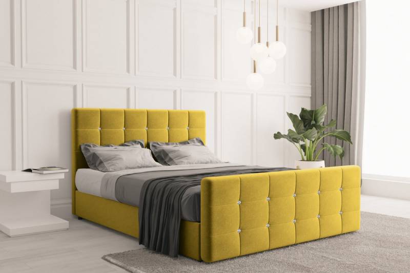 Kaiser Möbel Boxspringbett mit bettkasten und matratze, Schlafzimmerbett ROMA stoff Soro, Topper, Container von Kaiser Möbel