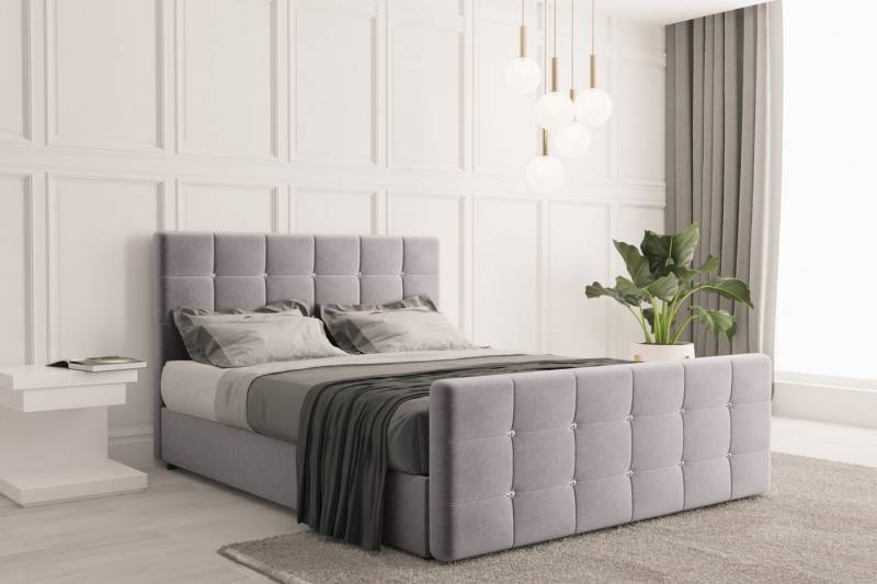 Kaiser Möbel Boxspringbett mit bettkasten und matratze, Schlafzimmerbett ROMA stoff Soro, Topper, Container von Kaiser Möbel