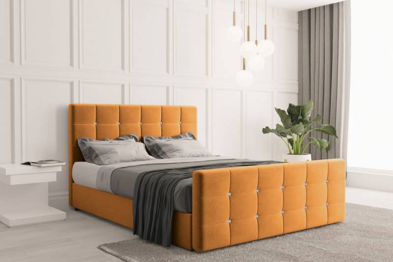 Kaiser Möbel Boxspringbett mit bettkasten und matratze, Schlafzimmerbett ROMA stoff Soro, Topper, Container von Kaiser Möbel
