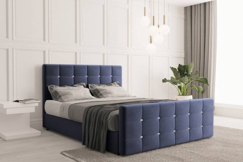 Kaiser Möbel Boxspringbett mit bettkasten und matratze, Schlafzimmerbett ROMA stoff Soro, Topper, Container von Kaiser Möbel