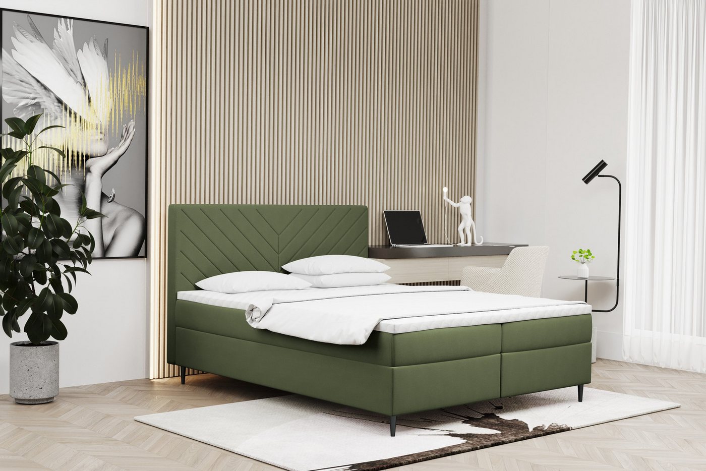 Kaiser Möbel Boxspringbett mit matratze und bettkasten, Schlafbett Vero, Bettkasten, Topper, Bonell Kaiser Möbel Boxspringbett mit matratze und bettkasten, Schlafbett Vero, Bettkasten, Topper, Bonell von Kaiser Möbel