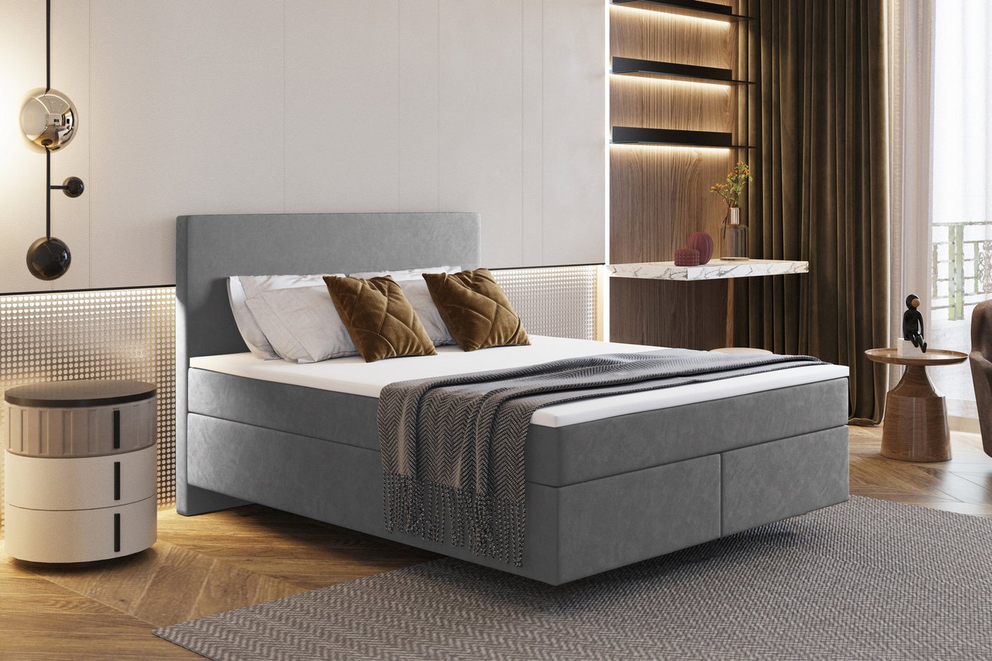 Kaiser Möbel Boxspringbett SEVI stoff Monolith, Topper + zwei Matratzen, Zwei Matratzen und ein Topper Kaiser Möbel Boxspringbett SEVI stoff Monolith, Topper + zwei Matratzen, Zwei Matratzen und ein Topper von Kaiser Möbel