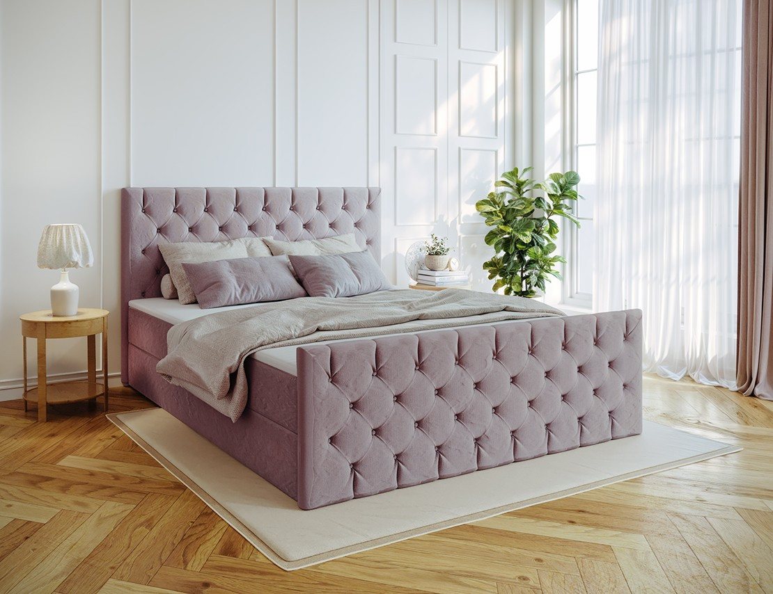 Kaiser Möbel Boxspringbett Kontinentalbett Mars Mit Bettkasten Stoff Riviera von Kaiser Möbel