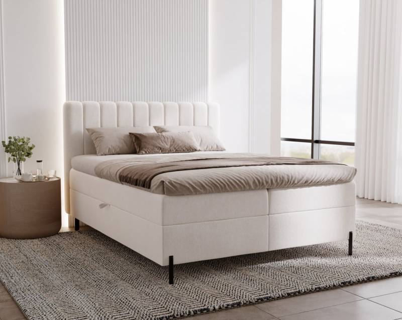 Kaiser Möbel Boxspringbett Kontinentalbett Panama mit Bettkästen Stoff Komodo, Bettkasten und Topper, inklusive Matratze, mehrere Größen von Kaiser Möbel