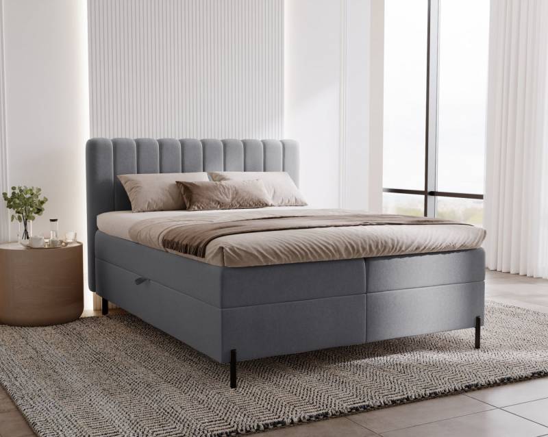 Kaiser Möbel Boxspringbett Kontinentalbett Panama mit Bettkästen Stoff Komodo, Bettkasten und Topper, inklusive Matratze, mehrere Größen von Kaiser Möbel