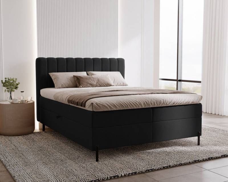 Kaiser Möbel Boxspringbett Kontinentalbett Panama mit Bettkästen Stoff Komodo, Bettkasten und Topper, inklusive Matratze, mehrere Größen von Kaiser Möbel