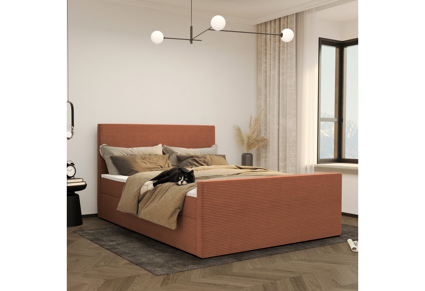 Kaiser Möbel Boxspringbett Modern mit bettkasten und topper VIESTA stoff Poso, Große Auswahl an Größen, zwei Bettkästen, Topper Kaiser Möbel Boxspringbett Modern mit bettkasten und topper VIESTA stoff Poso, Große Auswahl an Größen, zwei Bettkästen, Topper von Kaiser Möbel