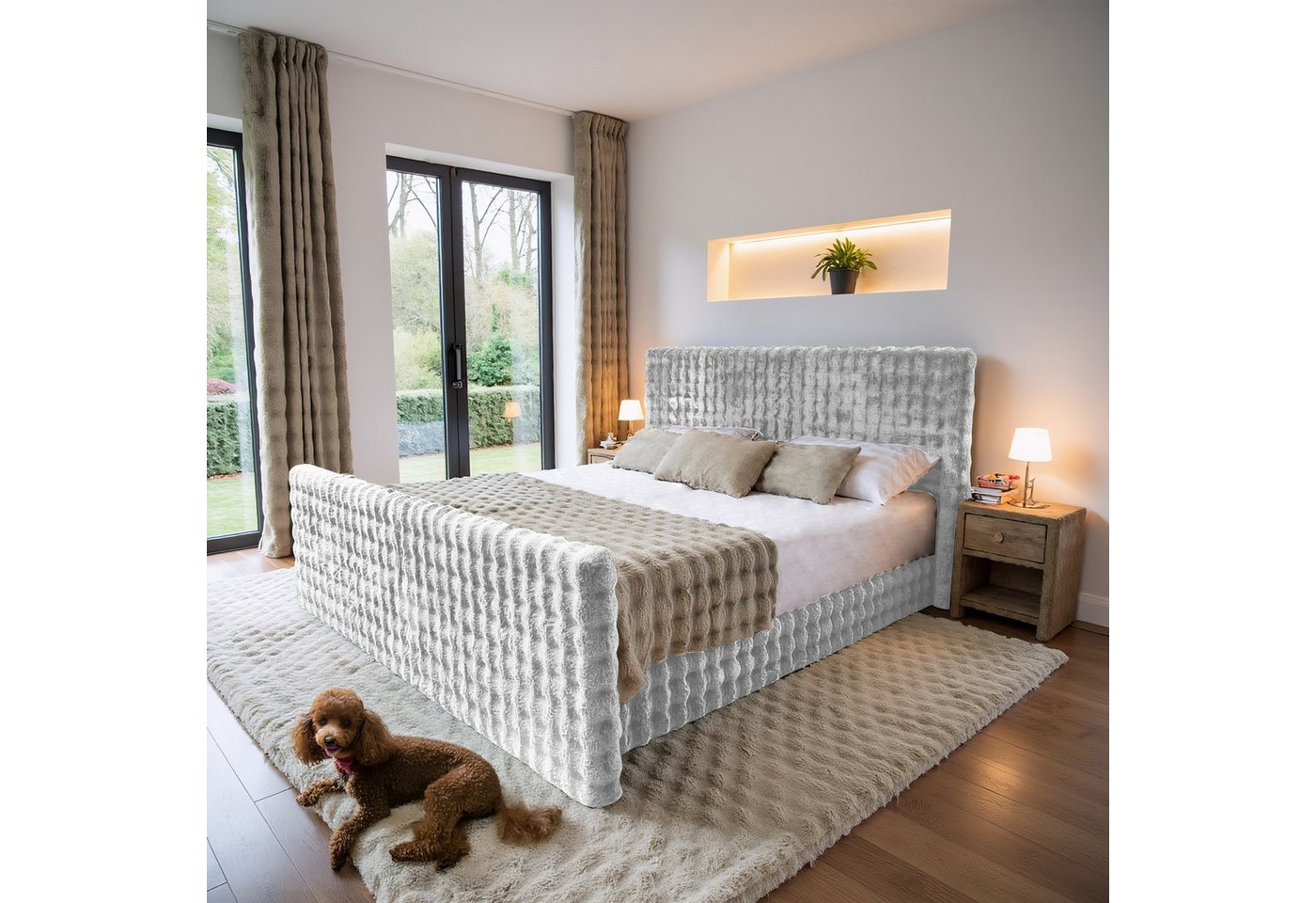 Kaiser Möbel Boxspringbett mit bettkasten, matratze, topper, BLANKET stoff Bubble, Bettkasten und Topper, inklusive Matratze, Mehrere Dimensionen Kaiser Möbel Boxspringbett mit bettkasten, matratze, topper, BLANKET stoff Bubble, Bettkasten und Topper, inklusive Matratze, Mehrere Dimensionen von Kaiser Möbel