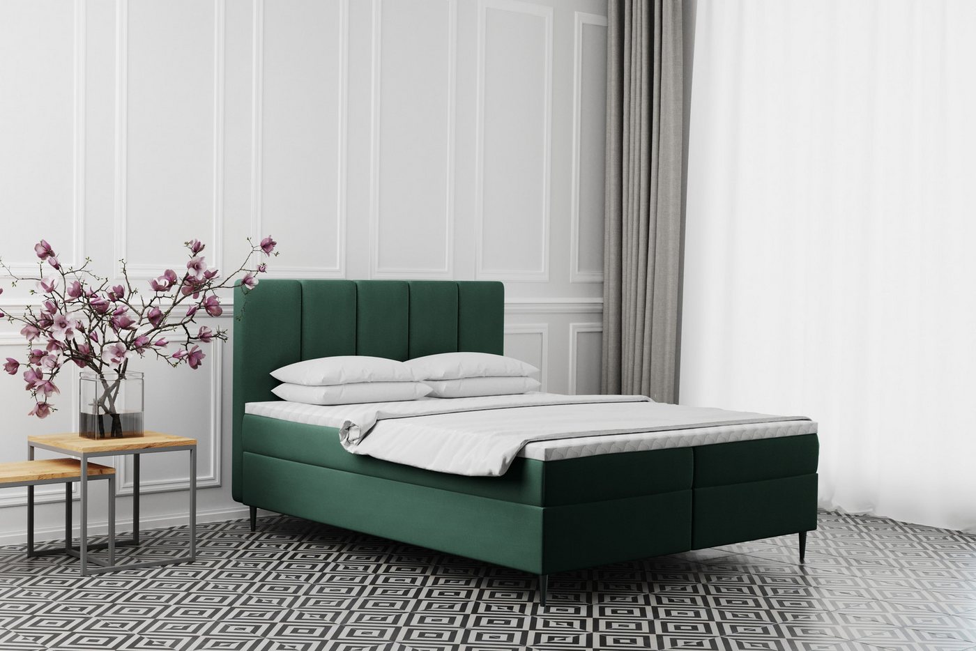 Kaiser Möbel Boxspringbett ADEL mit Bettkasten und Matratze – Stoff Monolith Komfort (Komplett-Set mit Matratze und Bettkasten), Zwei Bettkästen mit Hebefunktion,Bezug aus Mikrofaser Kaiser Möbel Boxspringbett ADEL mit Bettkasten und Matratze – Stoff Monolith Komfort (Komplett-Set mit Matratze und Bettkasten), Zwei Bettkästen mit Hebefunktion,Bezug aus Mikrofaser von Kaiser Möbel