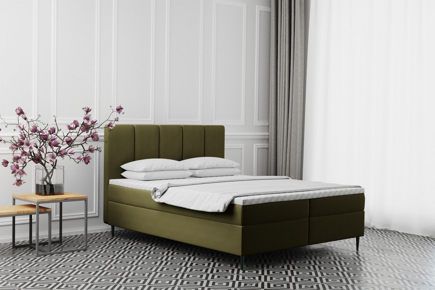 Kaiser Möbel Boxspringbett ADEL mit Bettkasten und Matratze – Stoff Monolith Komfort (Komplett-Set mit Matratze und Bettkasten), Zwei Bettkästen mit Hebefunktion,Bezug aus Mikrofaser Kaiser Möbel Boxspringbett ADEL mit Bettkasten und Matratze – Stoff Monolith Komfort (Komplett-Set mit Matratze und Bettkasten), Zwei Bettkästen mit Hebefunktion,Bezug aus Mikrofaser von Kaiser Möbel
