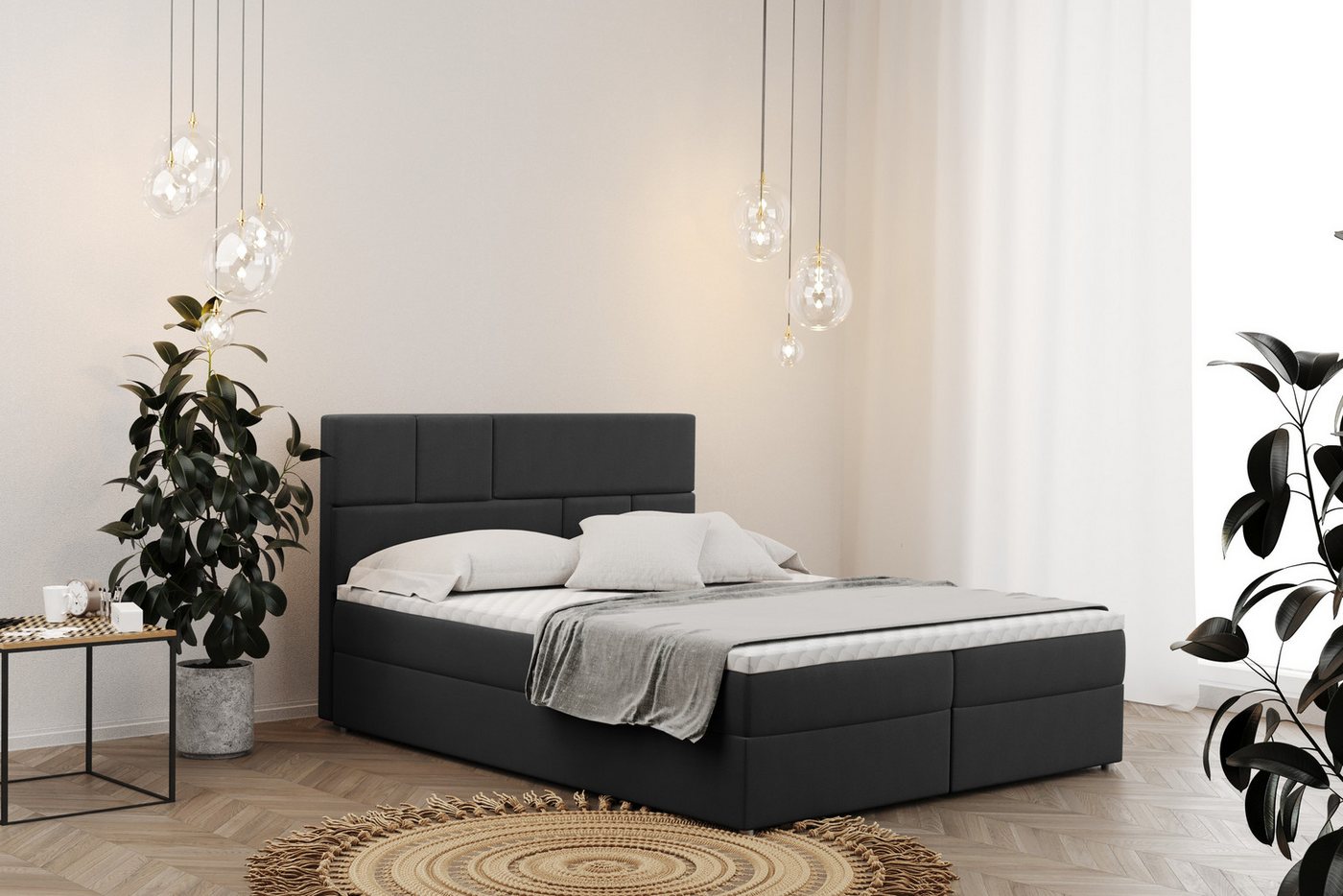 Kaiser Möbel Boxspringbett mit bettkasten matratze BALI stoff Mat Velvet, Bonell-Matratze, Große Auswahl an Größen, Overlay-Deckel Kaiser Möbel Boxspringbett mit bettkasten matratze BALI stoff Mat Velvet, Bonell-Matratze, Große Auswahl an Größen, Overlay-Deckel von Kaiser Möbel