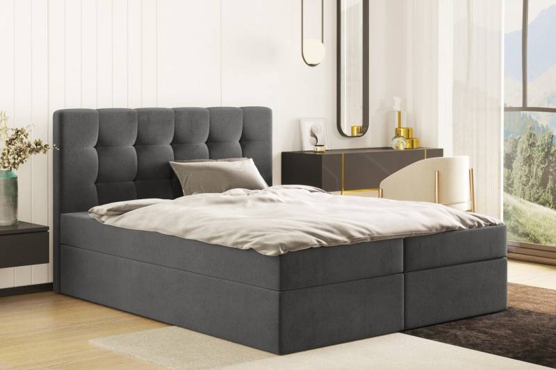 Kaiser Möbel Boxspringbett mit matratze LUDANO stoff Cosmic, Viele Größen und Farben, Bettzeug-Container von Kaiser Möbel