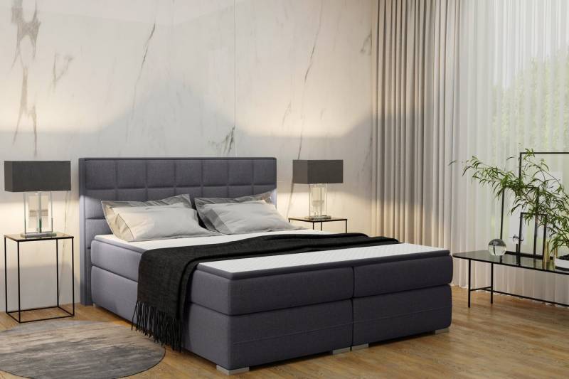 Kaiser Möbel Boxspringbett mit matratze und bettkasten, Schlafbett Damalo, Bonell-Matratze, Verschiedene Größen von Kaiser Möbel