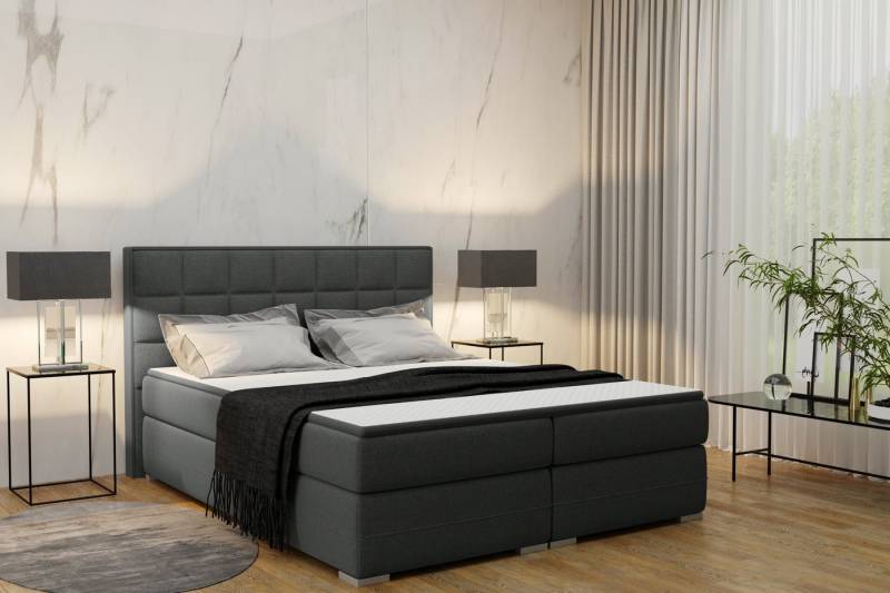 Kaiser Möbel Boxspringbett mit matratze und bettkasten, Schlafbett Damalo, Bonell-Matratze, Verschiedene Größen von Kaiser Möbel