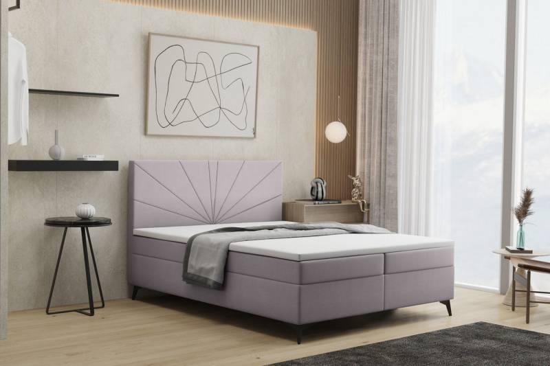 Kaiser Möbel Boxspringbett mit matratze und bettkasten, Schlafbett ROSA soff Riviera, Bettkasten und Topper, Bonell-Matratze, Breite Palette von Farben von Kaiser Möbel