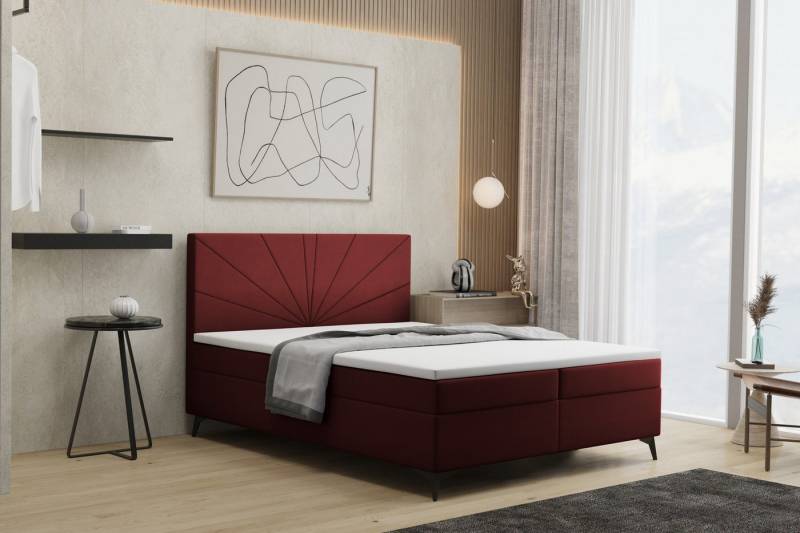 Kaiser Möbel Boxspringbett mit matratze und bettkasten, Schlafbett ROSA soff Riviera, Bettkasten und Topper, Bonell-Matratze, Breite Palette von Farben von Kaiser Möbel