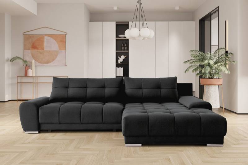 Kaiser Möbel Chaiselongue Ecksofa mit schlaffunktion und bettkasten, Eckcouch WAVE, mit Relaxfunktion, made in Europe, mit Bettfunktion und Staukasten von Kaiser Möbel