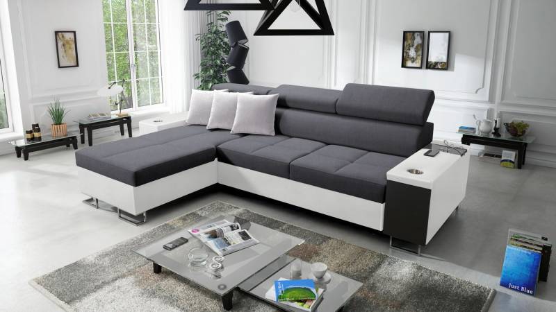 Kaiser Möbel Ecksofa Bequemes mit Schlaffunktion MORENA I MAXI Doppelte Farben, Schlaffunktion mit Bettzeugablage und verstellbaren Kopfstützen Kaiser Möbel Ecksofa Bequemes mit Schlaffunktion MORENA I MAXI Doppelte Farben, Schlaffunktion mit Bettzeugablage und verstellbaren Kopfstützen von Kaiser Möbel