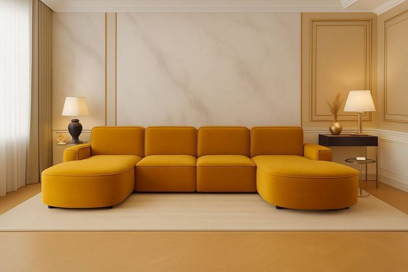 Kaiser Möbel Ecksofa Cursal Round U-Form – großes modulares Sofa mit sanften Rundungen Kaiser Möbel Ecksofa Cursal Round U-Form – großes modulares Sofa mit sanften Rundungen von Kaiser Möbel