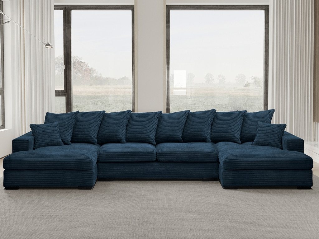 Kaiser Möbel Ecksofa Ecksofa, Sofa U-form, Couch U-form Gabon stoff Zoom, mit Relaxfunktion von Kaiser Möbel