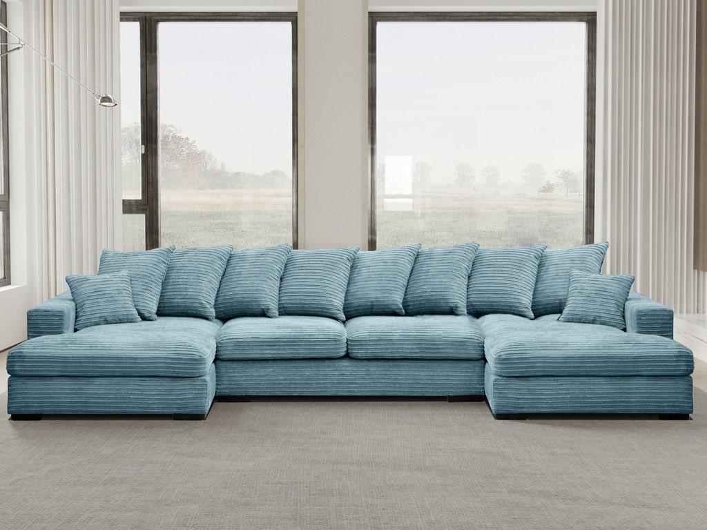 Kaiser Möbel Ecksofa Ecksofa, Sofa U-form, Couch U-form Gabon stoff Zoom, mit Relaxfunktion von Kaiser Möbel