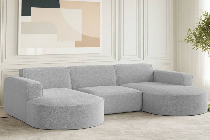 Kaiser Möbel Ecksofa Ecksofa Designer, Sofa U Form MODENA Stoff Loop von Kaiser Möbel