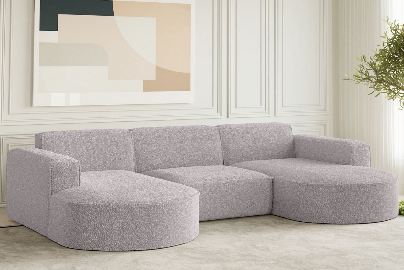 Kaiser Möbel Ecksofa Ecksofa Designer, Sofa U Form MODENA Stoff Loop Kaiser Möbel Ecksofa Ecksofa Designer, Sofa U Form MODENA Stoff Loop von Kaiser Möbel