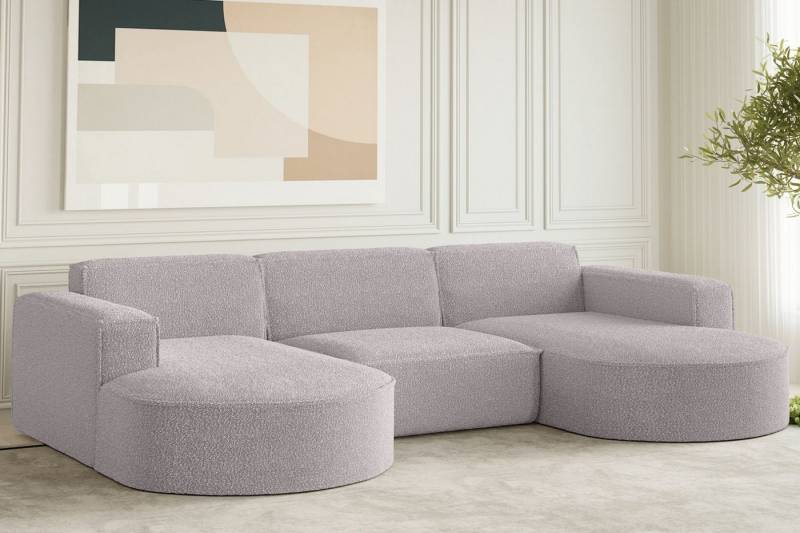 Kaiser Möbel Ecksofa Ecksofa Designer, Sofa U Form MODENA Stoff Loop von Kaiser Möbel