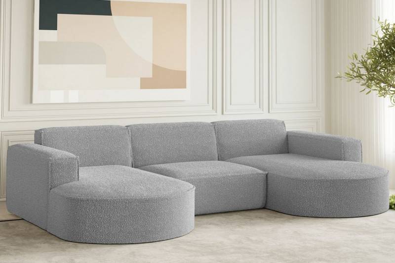 Kaiser Möbel Ecksofa Ecksofa Designer, Sofa U Form MODENA Stoff Loop von Kaiser Möbel