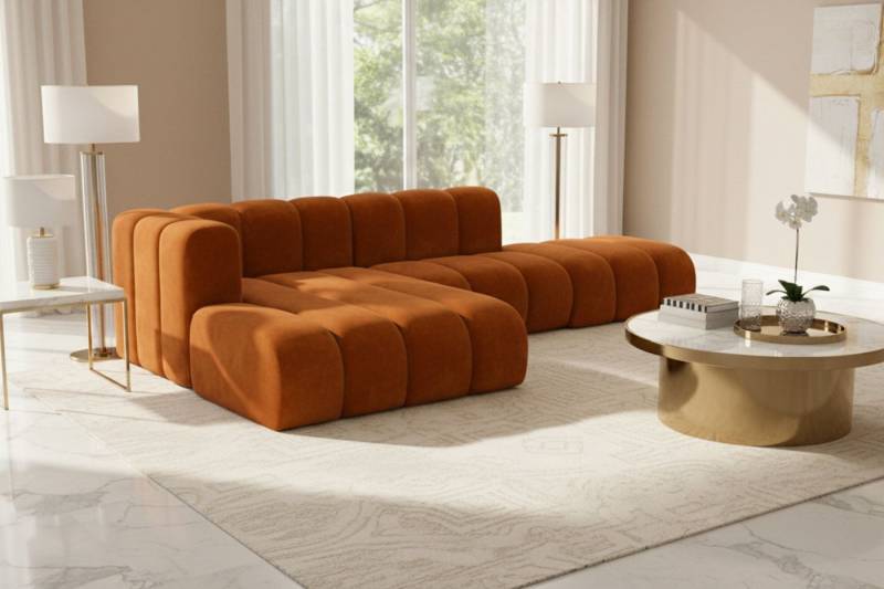 Kaiser Möbel Ecksofa Ecksofa L-Form modulare Grand Mini mit Hocker Veloursstoff Salvador, Ecksofa mit Hocker, Modulares L-Ecksofa,freistehender Hocker,Premium-Velours Salvador Kaiser Möbel Ecksofa Ecksofa L-Form modulare Grand Mini mit Hocker Veloursstoff Salvador, Ecksofa mit Hocker, Modulares L-Ecksofa,freistehender Hocker,Premium-Velours Salvador von Kaiser Möbel