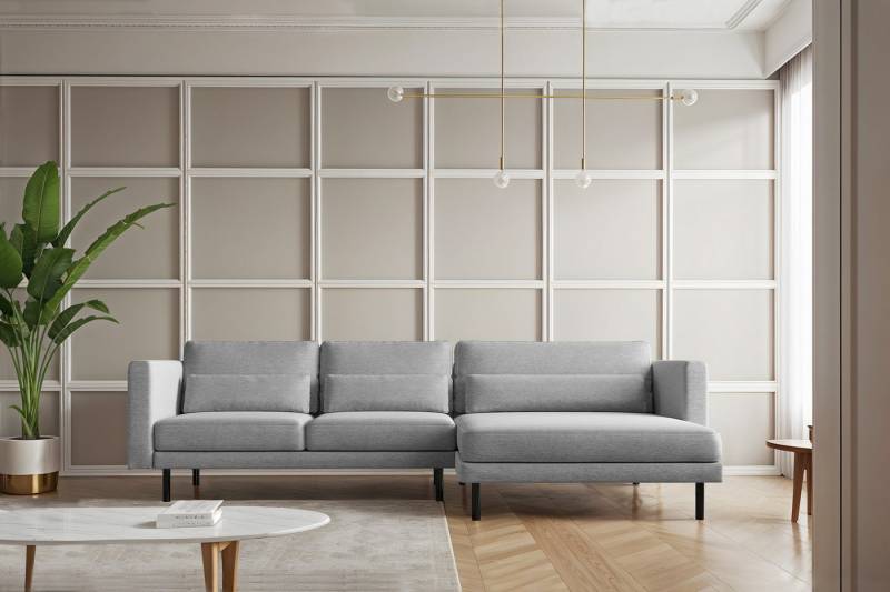 Kaiser Möbel Ecksofa L-form Dani modern und geräumig Stoff Poso und Verita, Zwei Stoffe, breite Farbpalette, komfortabel, geräumig von Kaiser Möbel